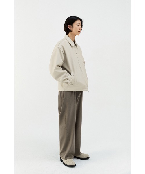 VIVASTUDIO（ビバスタジオ）の「NEW OVER FIT SINGLE RIDERS JACKET（ライダースジャケット・メンズ・アイボリー/ブラック・MEDIUM/LARGE）」の6枚目の写真