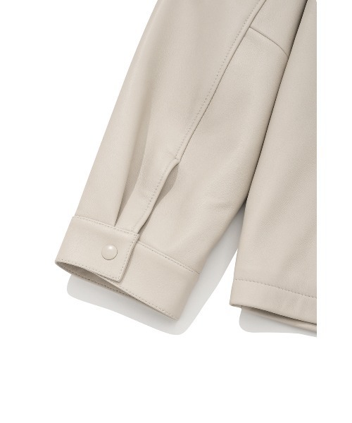 VIVASTUDIO（ビバスタジオ）の「NEW OVER FIT SINGLE RIDERS JACKET（ライダースジャケット・メンズ・アイボリー/ブラック・MEDIUM/LARGE）」の9枚目の写真