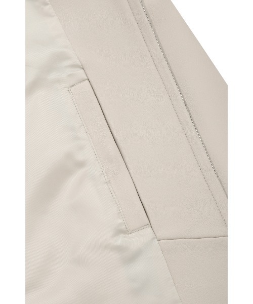 VIVASTUDIO（ビバスタジオ）の「NEW OVER FIT SINGLE RIDERS JACKET（ライダースジャケット・メンズ・アイボリー/ブラック・MEDIUM/LARGE）」の11枚目の写真