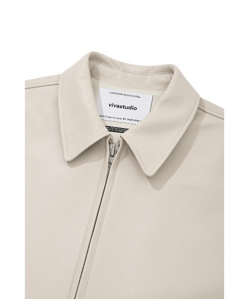 VIVASTUDIO（ビバスタジオ）の「NEW OVER FIT SINGLE RIDERS JACKET（ライダースジャケット・メンズ・アイボリー/ブラック・MEDIUM/LARGE）」の16枚目の写真