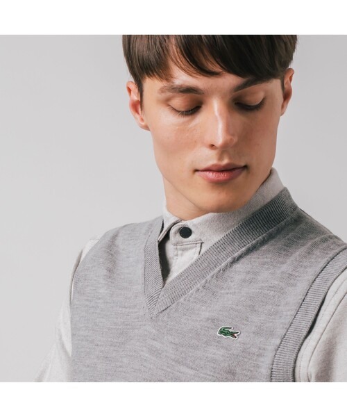 LACOSTE（ラコステ）の「Karl Karl(R)Vネックニットベスト（ベスト・メンズ・ブラック/グレー/ネイビー・3/4/2/5）」の8枚目の写真
