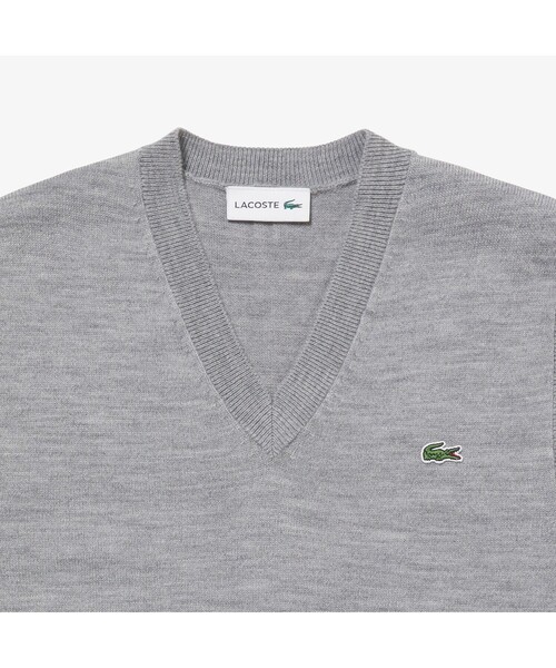LACOSTE（ラコステ）の「Karl Karl(R)Vネックニットベスト（ベスト・メンズ・ブラック/グレー/ネイビー・3/4/2/5）」の10枚目の写真