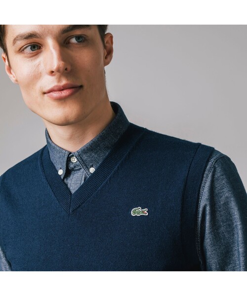 LACOSTE（ラコステ）の「Karl Karl(R)Vネックニットベスト（ベスト・メンズ・ブラック/グレー/ネイビー・3/4/2/5）」の14枚目の写真