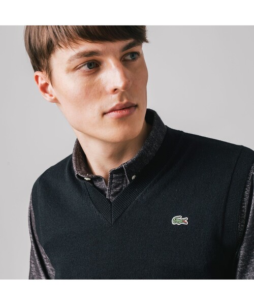 LACOSTE（ラコステ）の「Karl Karl(R)Vネックニットベスト（ベスト・メンズ・ブラック/グレー/ネイビー・3/4/2/5）」の20枚目の写真