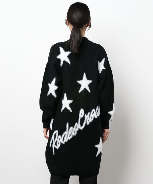 Rodeo Crowns（ロデオクラウンズ）の「【WEB限定】STARﾛﾝｸﾞﾆｯﾄｶｰﾃﾞｨｶﾞﾝ（カーディガン/ボレロ・レディース・ブラック/ベージュ/ネイビー・FREE）」の7枚目の写真