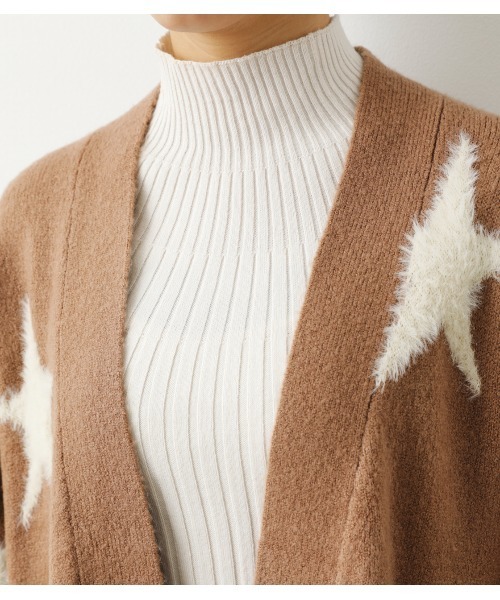 Rodeo Crowns（ロデオクラウンズ）の「【WEB限定】STARﾛﾝｸﾞﾆｯﾄｶｰﾃﾞｨｶﾞﾝ（カーディガン/ボレロ・レディース・ブラック/ベージュ/ネイビー・FREE）」の14枚目の写真