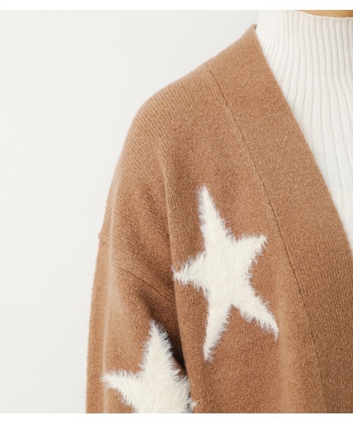 Rodeo Crowns（ロデオクラウンズ）の「【WEB限定】STARﾛﾝｸﾞﾆｯﾄｶｰﾃﾞｨｶﾞﾝ（カーディガン/ボレロ・レディース・ブラック/ベージュ/ネイビー・FREE）」の13枚目の写真