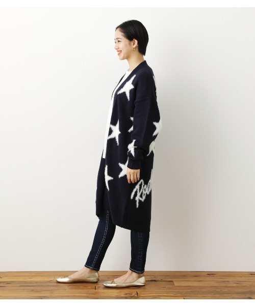 Rodeo Crowns（ロデオクラウンズ）の「【WEB限定】STARﾛﾝｸﾞﾆｯﾄｶｰﾃﾞｨｶﾞﾝ（カーディガン/ボレロ・レディース・ブラック/ベージュ/ネイビー・FREE）」の18枚目の写真