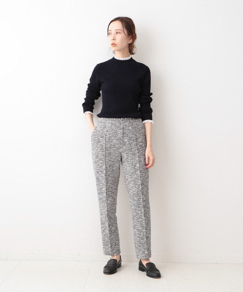 【新品タグ付き】イエナ ファインウール レースツキ ハイネックリブ プルオーバー IENA（イエナ）の「《追加》ファインウールレースツキハイネック