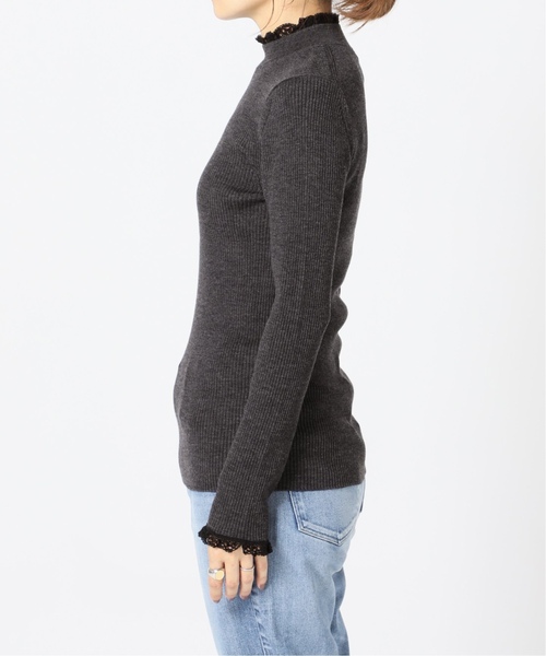 IENA（イエナ）の「《追加》ファインウールレースツキハイネックリブ