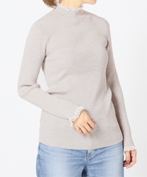 美品✨IÉNA イエナ ウールカシミヤ リブハイネックニット アイボリー フリー 美品✨IÉNA イエナ ウールカシミヤ リブハイネックニット