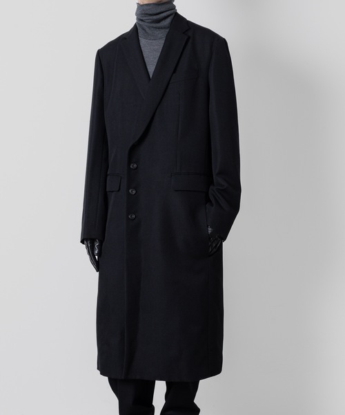 ato（アトウ）の「asymmetrically buttoned chesterfield coat（チェスターコート・メンズ・ブラック/ネイビー・44/46/48）」の20枚目の写真