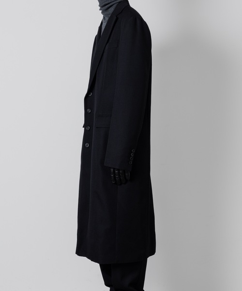 ato（アトウ）の「asymmetrically buttoned chesterfield coat（チェスターコート・メンズ・ブラック/ネイビー・44/46/48）」の19枚目の写真