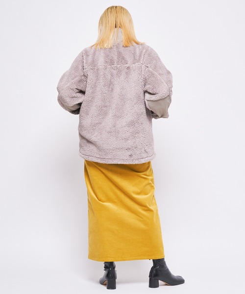 GERRY(ジェリー)の「【GERRY/ジェリー】ボアハーフジャケット(ブルゾン・レディース・グレー/オフホワイト/ブラック・SMALL)」の12枚目の写真