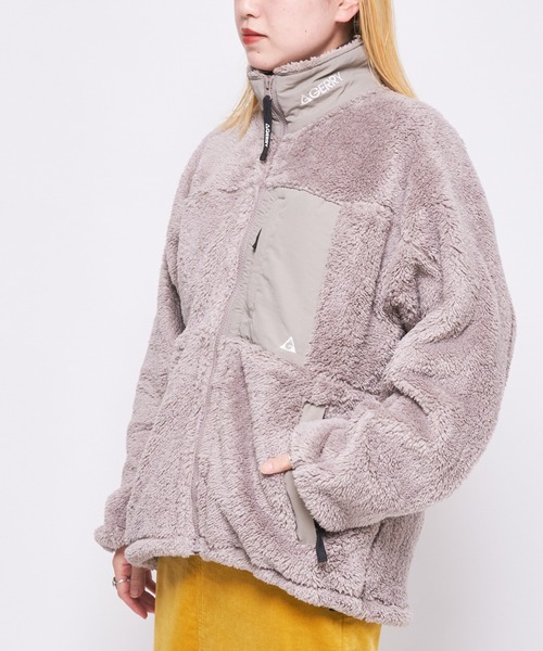 GERRY(ジェリー)の「【GERRY/ジェリー】ボアハーフジャケット(ブルゾン・レディース・グレー/オフホワイト/ブラック・SMALL)」の7枚目の写真