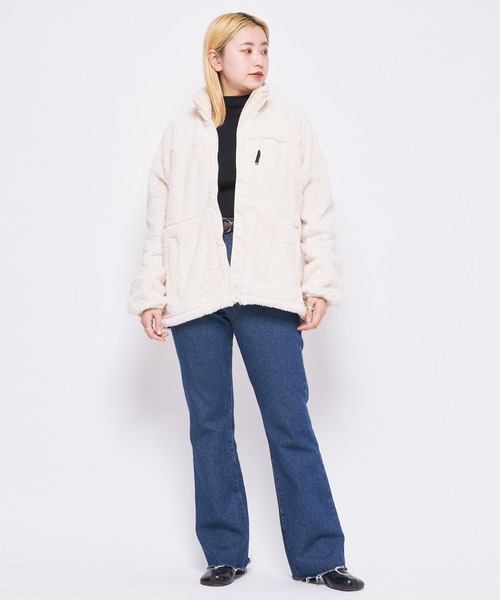 GERRY(ジェリー)の「【GERRY/ジェリー】ボアハーフジャケット(ブルゾン・レディース・グレー/オフホワイト/ブラック・SMALL)」の16枚目の写真