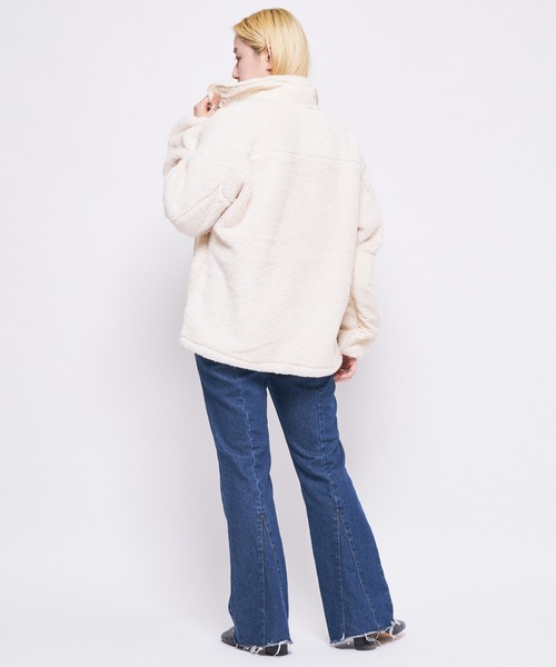 GERRY(ジェリー)の「【GERRY/ジェリー】ボアハーフジャケット(ブルゾン・レディース・グレー/オフホワイト/ブラック・SMALL)」の18枚目の写真