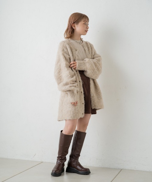 Kastane（カスタネ）の「ベロアミニスカート（スカート・レディース・ブラック/ブラウン・FREE）」の6枚目の写真