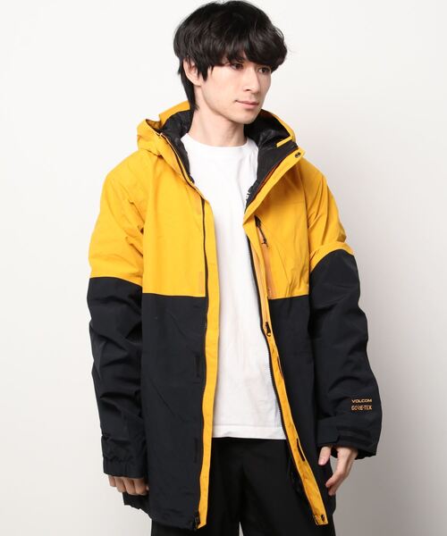 VOLCOM スノーボードジャケット イエロー/ブラック US/EE-L VOLCOM（ボルコム）の「L GORE-TEX JACKET（その他アウター）」 - WEAR