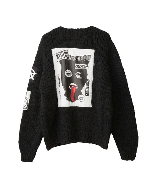 HYSTERIC GLAMOUR（ヒステリックグラマー）の「SOLID SLIDE プルオーバー（ニット/セーター・レディース・ブラック/グリーン/レッド・FREE）」の4枚目の写真