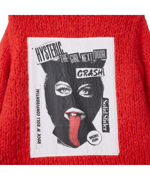 HYSTERIC GLAMOUR（ヒステリックグラマー）の「SOLID SLIDE プルオーバー（ニット/セーター・レディース・ブラック/グリーン/レッド・FREE）」の6枚目の写真