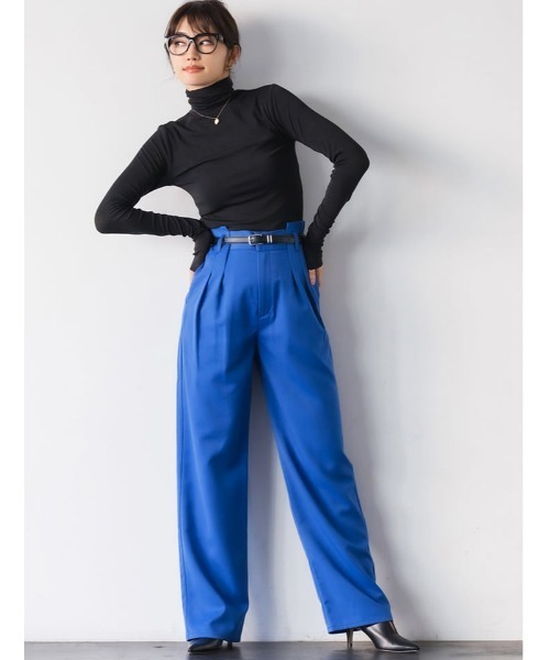 fifth（フィフス）の「ハイウエストタックワイドパンツ（その他パンツ・レディース・ブラック/キャメル/ホワイト/グレー/ブルー・SMALL/MEDIUM）」の6枚目の写真