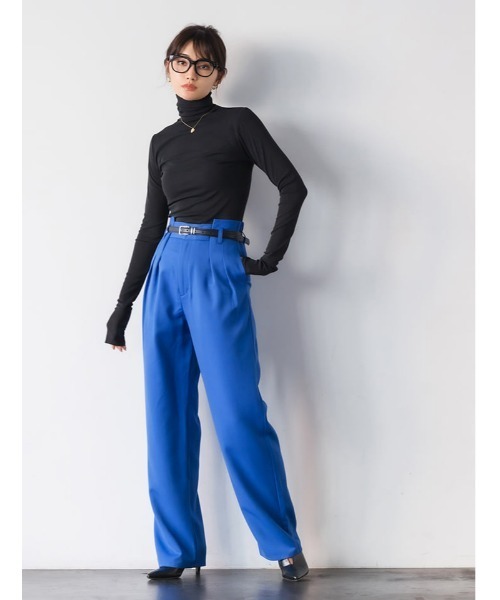 fifth（フィフス）の「ハイウエストタックワイドパンツ（その他パンツ・レディース・ブラック/キャメル/ホワイト/グレー/ブルー・SMALL/MEDIUM）」の11枚目の写真