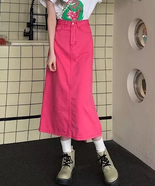 lala Born（ララボーン）の「カラーシンプルスカート（スカート・レディース・ピンク・FREE）」の7枚目の写真