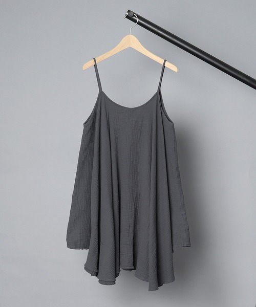Lepidos(レピドス)の「【 Lepidos / レピドス 】 GAUZE LOOSE CAMI / ガーゼルーズキャミソール(キャミソール・レディース・ダークグレー/イエロー・FREE)」の2枚目の写真