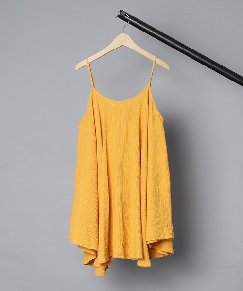 Lepidos(レピドス)の「【 Lepidos / レピドス 】 GAUZE LOOSE CAMI / ガーゼルーズキャミソール(キャミソール・レディース・ダークグレー/イエロー・FREE)」の4枚目の写真