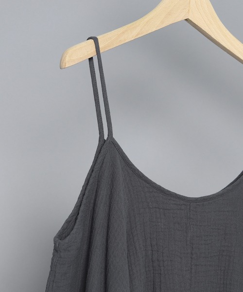 Lepidos(レピドス)の「【 Lepidos / レピドス 】 GAUZE LOOSE CAMI / ガーゼルーズキャミソール(キャミソール・レディース・ダークグレー/イエロー・FREE)」の8枚目の写真