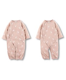 うさぎ柄肌着付き2WAYオール