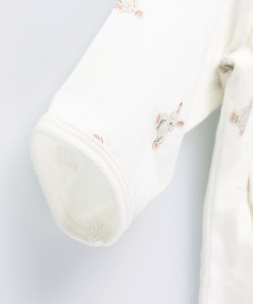 BRANSHES（ブランシェス）の「うさぎ柄肌着付き2WAYオール（ロンパース・キッズ・オフホワイト/ピンク・FREE）」の17枚目の写真