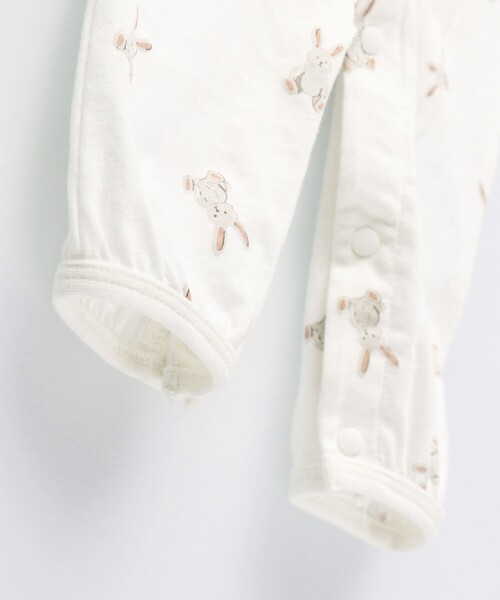 BRANSHES（ブランシェス）の「うさぎ柄肌着付き2WAYオール（ロンパース・キッズ・オフホワイト/ピンク・FREE）」の11枚目の写真