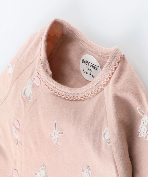 BRANSHES（ブランシェス）の「うさぎ柄肌着付き2WAYオール（ロンパース・キッズ・オフホワイト/ピンク・FREE）」の16枚目の写真