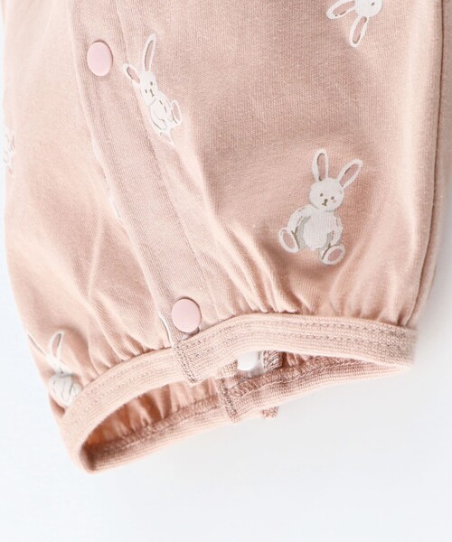 BRANSHES（ブランシェス）の「うさぎ柄肌着付き2WAYオール（ロンパース・キッズ・オフホワイト/ピンク・FREE）」の14枚目の写真