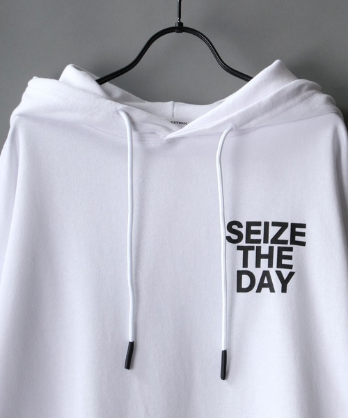 SITRY（シトリー）の「wide silhouette hood logo sweat hoodie/ワイドシルエット フードロゴ スウェット フーディー/パーカー（パーカー・メンズ・ブラック/杢グレー/パープル/グリーン/オフホワイト・L/M）」の15枚目の写真