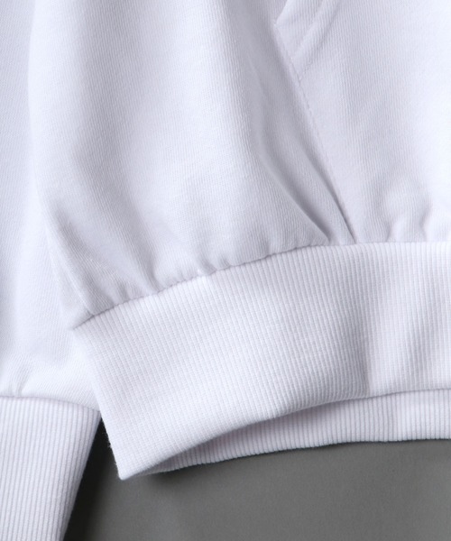 SITRY（シトリー）の「wide silhouette hood logo sweat hoodie/ワイドシルエット フードロゴ スウェット フーディー/パーカー（パーカー・メンズ・ブラック/杢グレー/パープル/グリーン/オフホワイト・L/M）」の17枚目の写真