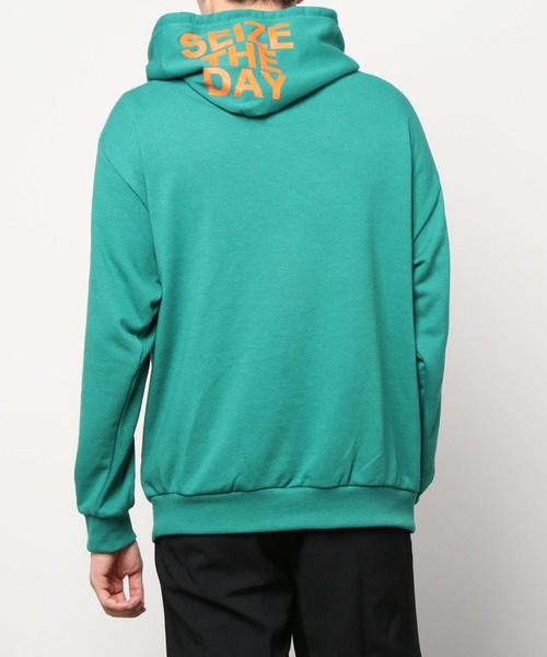 SITRY（シトリー）の「wide silhouette hood logo sweat hoodie/ワイドシルエット フードロゴ スウェット フーディー/パーカー（パーカー・メンズ・ブラック/杢グレー/パープル/グリーン/オフホワイト・L/M）」の13枚目の写真