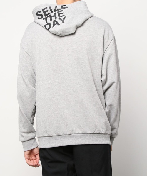 SITRY（シトリー）の「wide silhouette hood logo sweat hoodie/ワイドシルエット フードロゴ スウェット フーディー/パーカー（パーカー・メンズ・ブラック/杢グレー/パープル/グリーン/オフホワイト・L/M）」の12枚目の写真