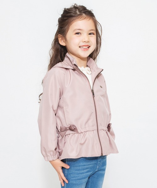 BRANSHES（ブランシェス）の「【撥水加工】裾フリルウィンドブレーカー（ナイロンジャケット・キッズ・ネイビー/ピンク・90cm/100cm/110cm/120cm/130cm/140cm/150cm）」の22枚目の写真