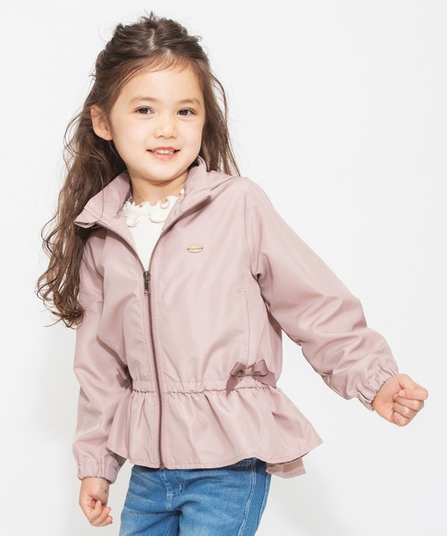 BRANSHES（ブランシェス）の「【撥水加工】裾フリルウィンドブレーカー（ナイロンジャケット・キッズ・ネイビー/ピンク・90cm/100cm/110cm/120cm/130cm/140cm/150cm）」の16枚目の写真