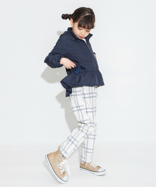 BRANSHES（ブランシェス）の「【撥水加工】裾フリルウィンドブレーカー（ナイロンジャケット・キッズ・ネイビー/ピンク・90cm/100cm/110cm/120cm/130cm/140cm/150cm）」の10枚目の写真
