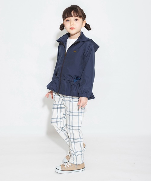 BRANSHES（ブランシェス）の「【撥水加工】裾フリルウィンドブレーカー（ナイロンジャケット・キッズ・ネイビー/ピンク・90cm/100cm/110cm/120cm/130cm/140cm/150cm）」の21枚目の写真