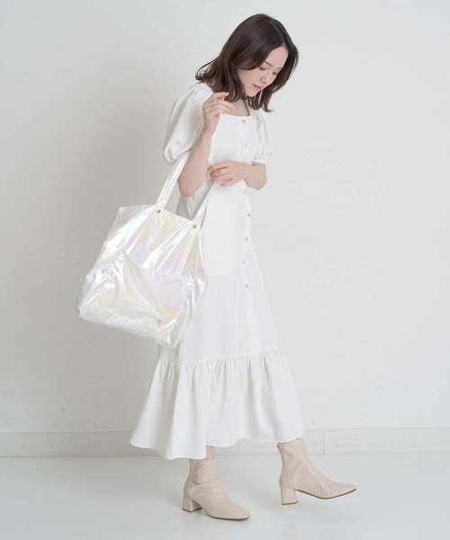 A de a.v.v(アードアー・ヴェ・ヴェ)の「オーロラトートバッグ(トートバッグ・レディース・ライトピンク/ホワイト/ライトブルー・38/39)」の4枚目の写真