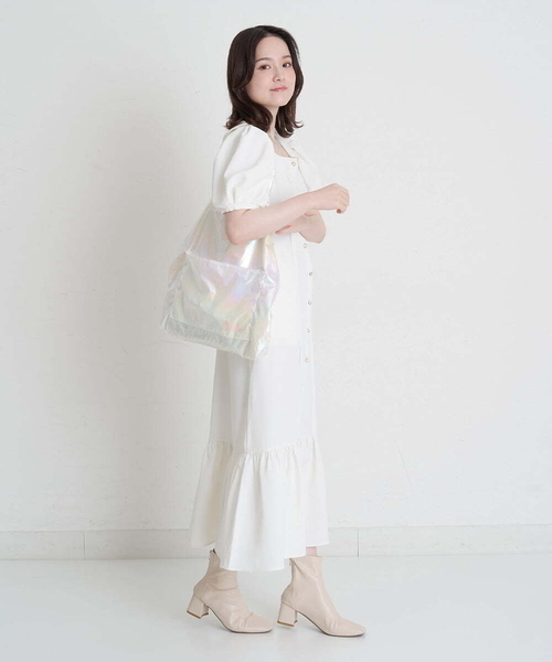 A de a.v.v(アードアー・ヴェ・ヴェ)の「オーロラトートバッグ(トートバッグ・レディース・ライトピンク/ホワイト/ライトブルー・38/39)」の6枚目の写真