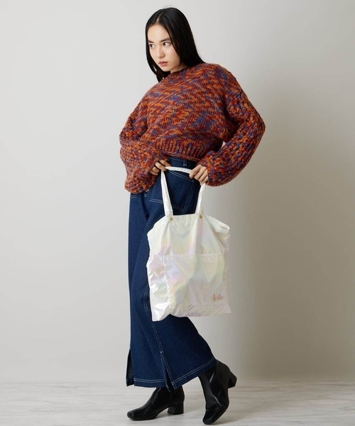 A de a.v.v(アードアー・ヴェ・ヴェ)の「オーロラトートバッグ(トートバッグ・レディース・ライトピンク/ホワイト/ライトブルー・38/39)」の10枚目の写真