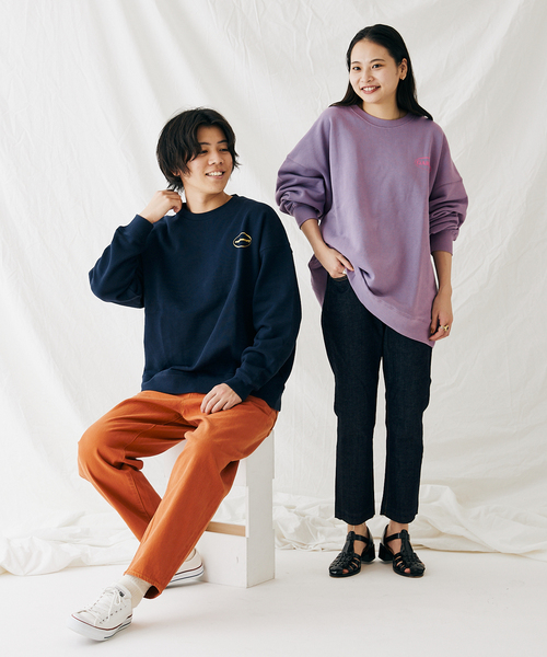 JOURNAL STANDARD(ジャーナルスタンダード)の「【MISHIMA MART/ミシママート】サプリ クルーネック スウェット(スウェット・メンズ・ネイビー/パープル/ホワイト/ブラック・LARGE/MEDIUM/X-LARGE)」の9枚目の写真