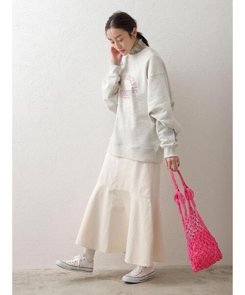 Green Parks(グリーンパークス)の「フィッシュネットバッグ*(トートバッグ・レディース・ピンク/オレンジ/グリーン・FREE)」の5枚目の写真