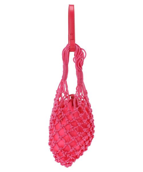 Green Parks(グリーンパークス)の「フィッシュネットバッグ*(トートバッグ・レディース・ピンク/オレンジ/グリーン・FREE)」の7枚目の写真